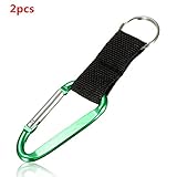2pcs aluminum carabiner snap hook keychain edc tool