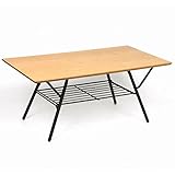 タンスのゲン アイアンテーブル 鉄脚 棚付き 折り畳み 木製 西海岸 ナチュラル 11719193 02