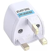 変換プラグ bfタイプ 海外用電源変換プラグ BFタイプ シングルコンセントタイプ コンセント変換 イギリス/シンガポール/マレーシア/香港/マカオなどの地域に対応 電源変換アダプター bfタイプ 海外用 アダプター プラグ (1個セット)