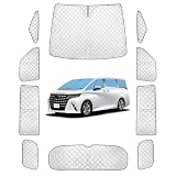 アルファード 40系 専用サンシェード 全窓対応 UVカット ALPHARD 40 車用 遮光シェード 車窓日よけ 車中泊グッズ はめ込み式 プライバシー確保 車用カーテン 盗難防止アウトドア 仮眠 車内の暑さ対策 カーフィルム カーシェード サイド カーテン セット