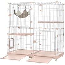 Amazon.co.jp: 猫 ケージ キャットケージ 2段 幅広設計 自由