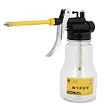 uxcell オイルガン　オイルコンテナ　クリアシェル　高圧　圧縮エアオイルガンボトル　250ML　イエロー