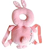 【shuave】 赤ちゃん ごっつん防止 ケガ防止 頭の保護 乳幼児用 可愛い 衝撃防止 リュック 帽子 (M, うさぎ ピンク)