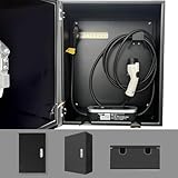 EV・PHEV用 充電ケーブル コンセント 収納ボックス 電気自動車 充電ケーブルオーガナイザーケース 電気自動車充電ステーションボックス 電気自動車充電器ホルダー 高級鋼板 冷間圧延鋼板1.0スプレー塗装 メカニカルロック 通気穴 充電保護 盗難防止 防爆 防水防塵 屋内外兼用 おしゃれ（ 60*50*20cm ）