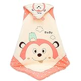 NiceYY 新生児 ふわふわ おくるみ 赤ちゃん 寝袋 ベビー小物 子供 ベビー用品 スリーパー 布団 フードなし 柔らか コットン 寝冷え防止 風邪予防 出産祝い 便利な帯付き 秋冬 (ピンク)