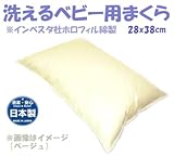 【日本製】　ベビー用枕 インベスタ社 ホロフィル綿使用 別注サイズＯ．Ｋ (ブルー)