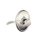 Schlage F170 ACC 618 WKF LH Non-Turning Left Hand Accent Lever with Wakefield Trim, Polished Nickel 