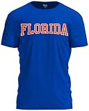 TeeStock State Tシャツ – 大胆なスポーツステートレターTシャツ ファンや試合の日に, フロリダ - ロイヤルブルー, Medium