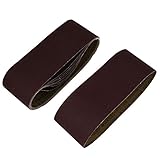 uxcell 研磨ベルト サンドペーパー アブレシブ ダークブラウン 100グリット 10個