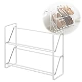 シューズラック スリム おしゃれ 省スペース 下駄箱 収納 靴 収納ラック スリムシューズラック フレーム 2段 ホワイト 02389