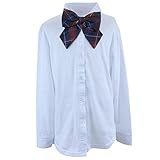 リボンタイ付き シャツ ガールズ ブラウス 卒園式 入学式 子供用 fo-63213 160cm エンジ