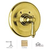 Rohl A4914LHIB Country Bath Trim Only Concealed Thermostatic Valve In Inca Brass with Hex Metal Leve