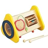 Happytime 音いっぱい木のおもちゃ 仕掛けがいっぱい シロフォン付き　太鼓 木製 赤ちゃん 知育 玩具