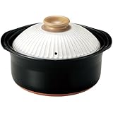 萬古焼 銀峯陶器 菊花 ごはん土鍋 (粉引, 5合炊き)
