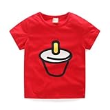 AiGo 半袖ver 9色選べる! やわらかコットン100% かわいいパターン 半袖Tシャツ ストレッチ [並行輸入品]