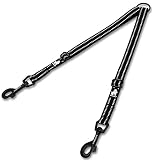 cocomall 犬用リード 2頭引リード 3M反射材料 牽引ロープ ペット用品 小型 、中型 、大型犬適用 散歩ひも 二匹の犬 多頭飼い お出かけ用 便利 丈夫 ナイロン製(S, ブラック)