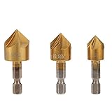 Pc 3 12 mm 16 mm 19 mm チタン皿穴 90 ° フルート面取りメトリックのドリルビット N 4 L 2