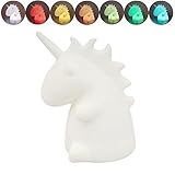 Umiweリモートコントロールユニコーンシリコン夜ライト充電式キュートLEDデスクランプwith 7-colorムード照明子供大人Friends
