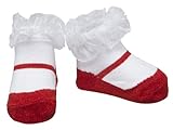Baby emporio-baby Girl socks-shoe look-antiスリップsoles-cotton-0 – 9 M US サイズ: S カラー: レッド