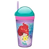 子供用コップ ストロー付 3歳から ディズニー プリンセス アリエル オーロラ姫 zak [並行輸入品]