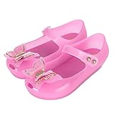 Onuneed 女の子　ベビー用シューズ　　光り　リボン付き　可愛い　サンダル 1-3歳 (15, ピンク)
