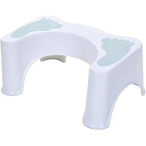 トイレ踏み台 ステップ 子供 トイレトレーニング 便座 補助台 キッチン第二代 高さ約21cm … (ブルー足跡)