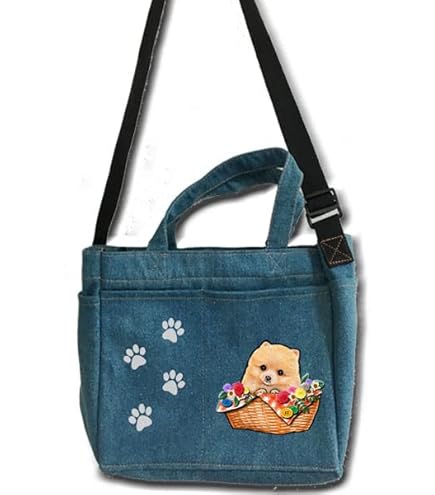 Amazon.co.jp: 両サイドポケットポケット付トートバッグ/ポメラニアンa