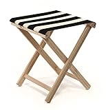 LONA ビーチスツール ブラック×ナチュラル(太) 約41×41×H46cm 01.09.02.213.01