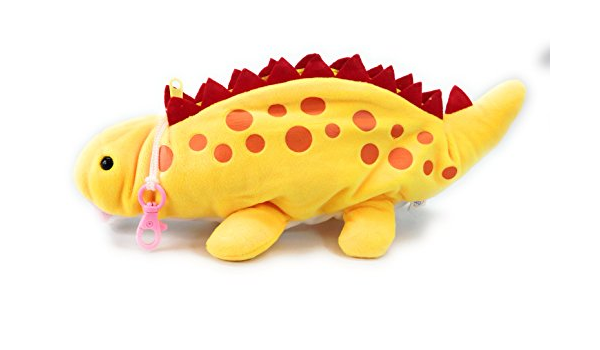 Amazon Deli ペンケース 恐竜 ステゴサウルス ぬいぐるみ風 イエロー 並行輸入品 ペンケース 文房具 オフィス用品