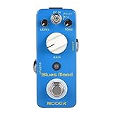 Muslady MOOER Blue Mood オーバードライブギターエフェクトペダル ブルーススタイル 2つのモード（Bright/Fat）トゥルーバイパス フルメタルシェル