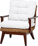 不二貿易 アバカ材 リビングソファ 1人掛け ブラウン 96751