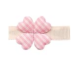 Baby Deer Clips　ヘアクリップ for ベビー　よつばのクローバー (ライトピンク)