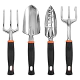 園芸用品セット 園芸ツール ガーデニングツール 庭造り手工具 ガーデン作業 庭園作業 菜園　除草 小型鉢植えなどもでき 便利な道具 4点セット