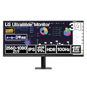 LG ウルトラワイドモニター UltraWide Monitor 34U511A-B 34インチ