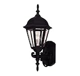 Savoy House 07076-BLK Outdoor Sconce with Clear Beveled Shades, Black Finish [並行輸入品]