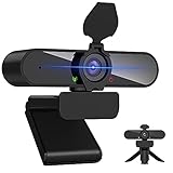KIWI Design ウェブカメラ HD1080P 200万画素 パソコンカメラ ワイドサイズ対応 内蔵マイク skype会議用PCカメラ