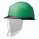 ミドリ安全 ヘルメット 《ワンタッチシールド面内蔵》 侍 SC15PCLNS RA2 KP付 グリーン/スモーク