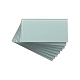 アスペクトPeel and Stick Backsplash Morning DewガラスBacksplashタイルサンプルのキッチン、トイレ( 3 " x 6 "サンプル)
