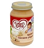 Cow & Gate Apple & Banana Yogurt 200g (Pack of 2) - 牛＆ゲートアップル＆バナナヨーグルト200グラム (Cow & Gate) (x2) [並行輸入