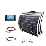 XINPUGUANG 3*50W 18V 台湾単結晶フレキシブル基板3枚+ 20A青色コントローラ1 + 3M赤黒いワニ口クリップライン1セット+ 3M黒MC4コネクタライン1セット+ Yタイプライン