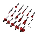 15本 フライスカッター ビットセット シャンク ミル 木工彫刻用 切削工具