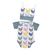Nicircle ロンパース 元気 カバーオール 3〜12ヶ月 連体服 ベビー服 赤ちゃんジャンプスーツ ワンピース 女の子 柔らかい おしゃれ 服と帽子 セット グリーン boy girl Romp