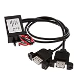 IPOTCH 12V〜5V 3A 15W　DC-DC　降圧　コンバータモジュール　ダブルUSB出力　車　電源アダプタ　