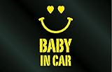 アトリエDOM ニコちゃんステッカー Cタイプ ピンク BABY IN CAR