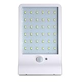 Baoblade Baoblaze 36LED　ソーラーライト　屋外　防水　省エネ　防犯　ウォールライト　人感センサー　白＆黒　ポール付き/ なし　玄関　通路　駐車場　常時点灯 - 白；ポールなし