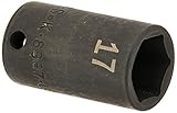 SK Hand Tool 8987 6 Point 3/8-Inch Drive Semi-Deep Impact Socket 17mm [並行輸入品]