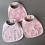 スタイ 3枚セット ベビー ビブ よだれかけ 食事用 エプロン 柔らかい 出産のお祝いギフト 新生児 男の子 女の子 スナップボタン 調整可能