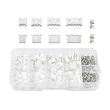 LIKENNY プラケース入り JST XH型端子 配線コネクター端子 2pin 3pin 4pin 5pin 2.54mm コネクタ ハウジング コンタクトピン セット 230個 セット