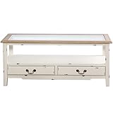 センターテーブル コーヒーテーブル ローテーブル 机 つくえ【ostetto】 ホワイト(white) (ロマンティック) アンティーク調 クラシック シャビーシック