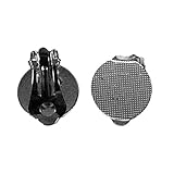 NBK 台付き 蝶バネイヤリング 5組入り 台15mm ブラックニッケル A12-460